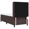 vidaXL Boxspringbett mit Matratze Dunkelbraun 90 x 190 cm Stoff