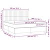 vidaXL Boxspringbett mit Matratze & LED Dunkelbraun 180x200 cm Stoff