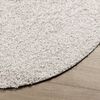 vidaXL Teppich Shaggy Hochflor Modern Creme &Oslash; 160 cm