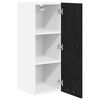vidaXL H&auml;ngeschrank mit T&uuml;r Schwarze Eiche und Wei&szlig; 30 x 31 x 80 cm
