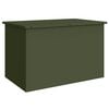 vidaXL Gartenlagerkissenbox Stahl 80 x 50,5 x 50 cm 175 L Olive Gr&uuml;n