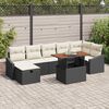 vidaXL Garten-Sofa-Set 8 pcs Schwarz Poly-Rattan