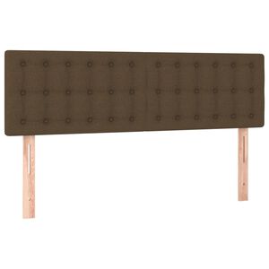 vidaXL Kopfteile Dunkelbraun 144x5x78/88 cm Stoff