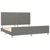 vidaXL Bettgestell ohne Matratze Dunkelgrau 200x200 cm Stoff