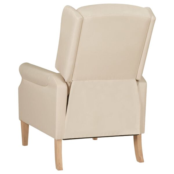 vidaXL Relaxsessel Verstellbar Creme Stoff