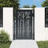vidaXL Gartentor Anthrazit 100x150 cm Stahl Bambus-Design