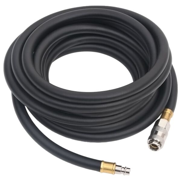 vidaXL Hybrid-Luftschlauch Schwarz 0,6" 2 m Gummi und PVC