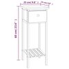 vidaXL Beistelltisch mit Schublade 25x25x60 cm Massivholz Nussbaum