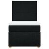 vidaXL Boxspringbett mit Matratze Schwarz 80x200 cm Stoff
