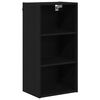 vidaXL H&auml;ngeschrank Schwarz Eichen-Optik 40 x 29,5 x 80 cm