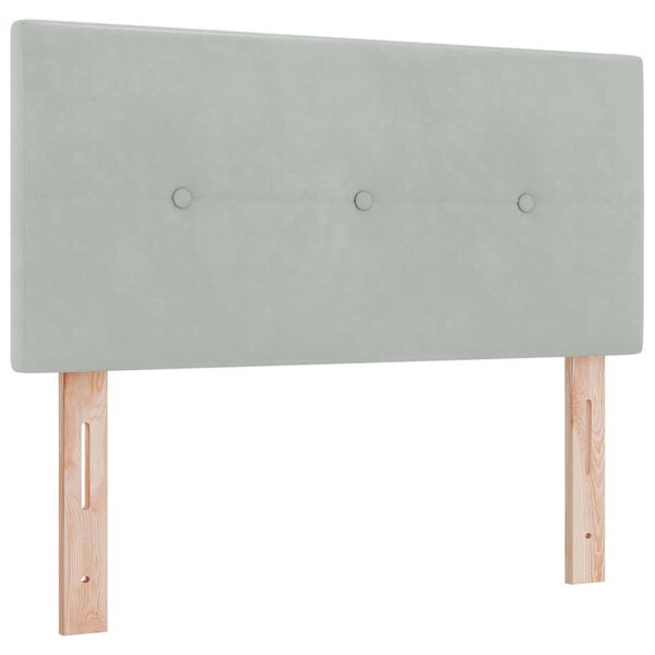 vidaXL Kopfteil mit Kopfteil Hellgrau 90 cm Kunstleder