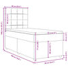 vidaXL Boxspringbett mit Matratze Blau 90x190 cm Stoff