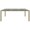 vidaXL 11-tlg. Garten-Essgruppe Poly Rattan Beige