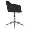 vidaXL Esszimmerst&uuml;hle 6 Stk. Drehbar Schwarz Stoff