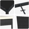 vidaXL Garten Essgruppe 5 pcs Schwarz Pulverbeschichteter Stahl