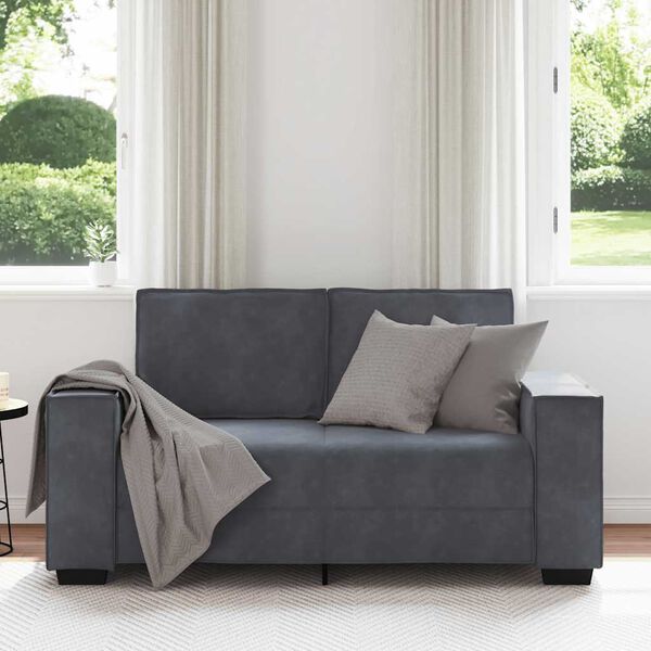 vidaXL 2-Sitzer-Sofa Dunkelgrau 160x78x84 cm Samt