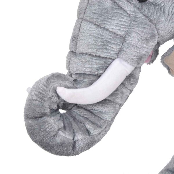 vidaXL Pl&uuml;schtier Elefant Stehend Pl&uuml;sch Grau XXL