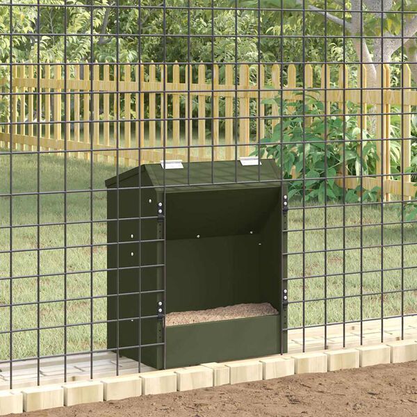 vidaXL Kaninchenf&uuml;tterer Olive Gr&uuml;n 33,5 x 25,5 x 45,5 cm