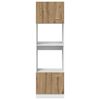 vidaXL Mikrowellenschrank Lyon Artisan-Eiche 60x57x207 cm Holzwerkstoff