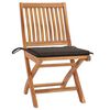vidaXL Gartenst&uuml;hle 2 Stk. mit Taupe Kissen Teak Massivholz