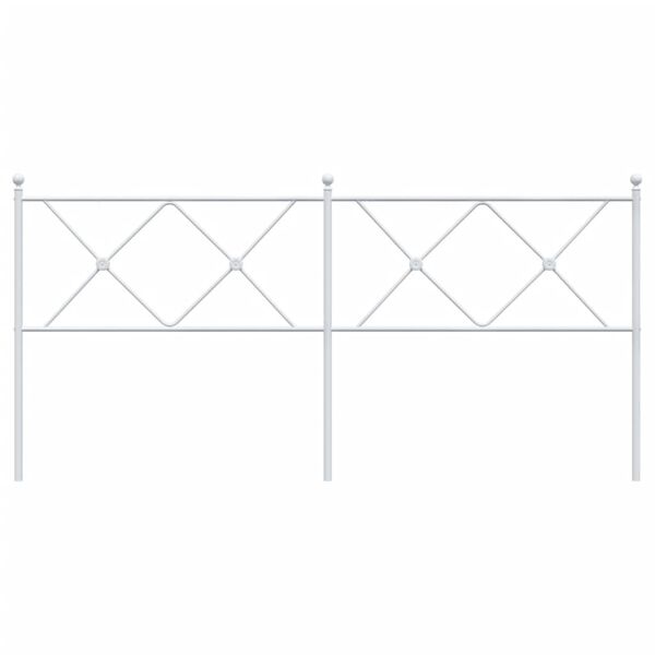 vidaXL Kopfteil Metall Wei&szlig; 180 cm