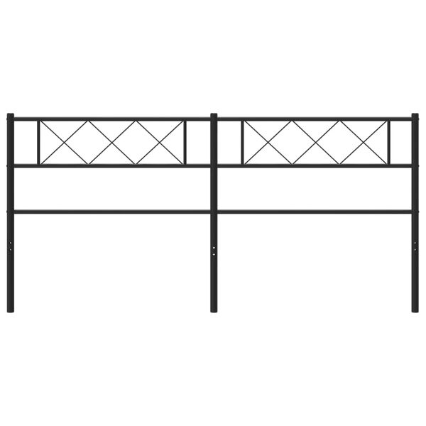 vidaXL Ersatz-Kopfteil Metall Schwarz 160 cm
