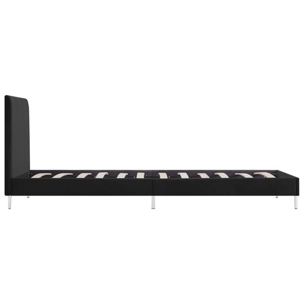 vidaXL Bettgestell Schwarz Stoff 90x200 cm