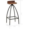 vidaXL Bar-Set 5-tlg. Massives Altholz