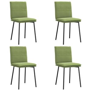 vidaXL Esszimmerst&uuml;hle 4 Stk. Hellgr&uuml;n Samt