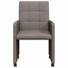 vidaXL Esszimmerst&uuml;hle mit Rollen 2 pcs Taupe 58 x 65 x 94 cm Stoff
