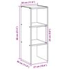 vidaXL B&uuml;cherregal Stapelbar Braun Eichen-Optik 30x30x80 cm