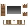 vidaXL 5-tlg. TV-Schrank-Set Sonoma-Eiche Holzwerkstoff