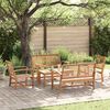 vidaXL Gartensofa-set 5 pcs Natur Massivholz Teak