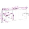 vidaXL Kopfteil mit Schrank mit Schubladen 3 pcs Altholz Holzwerkstoff