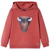 Kinder-Kapuzenpullover Dunkelrot 128
