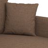 vidaXL 3-tlg. Sofagarnitur mit Kissen Braun Stoff