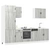 vidaXL 7-tlg. K&uuml;chenschrank-Set Porto Grau Sonoma Holzwerkstoff