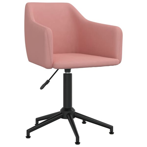 vidaXL Esszimmerst&uuml;hle 6 Stk. Drehbar Rosa Samt