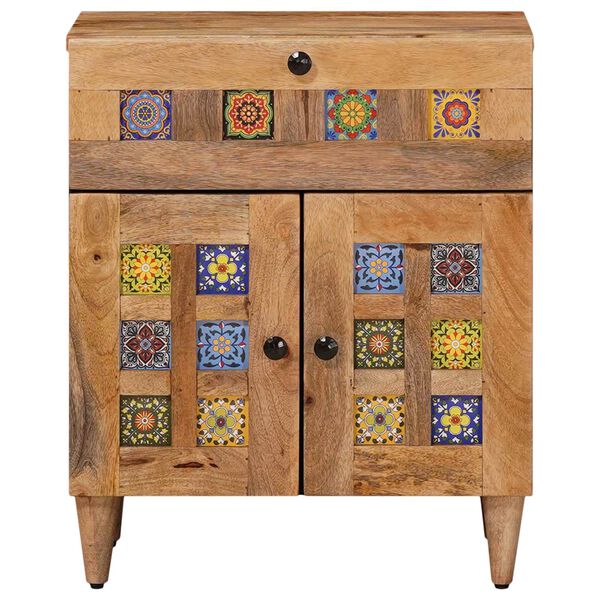vidaXL Nachttisch Natur 50 x 33 x 60 cm Massivholz Mango