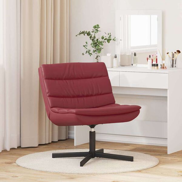 vidaXL Drehstuhl Weinrot 63 x 75 x 76 cm PU