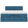 vidaXL Ottoman-Bett mit Matratze Dunkelblau 140x190 cm Samt