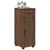 vidaXL Badezimmerschrank mit T&uuml;r Braun Eichen-Optik 30 x 35 x 80 cm