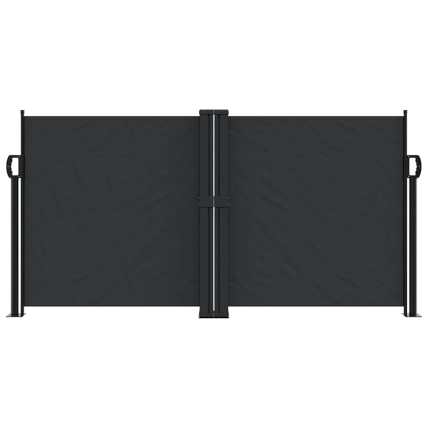 vidaXL Seitenmarkise Ausziehbar Schwarz 120x1000 cm