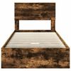 vidaXL Aufbewahrungsbett Ger&auml;ucherte Eiche 75 x 190 cm Holzwerkstoff