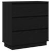vidaXL Nachttisch Schwarz Eichen-Optik 71 x 34,5 x 75 cm Holzwerkstoff