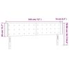 vidaXL Kopfteil mit Ohren Schwarz 183x16x78/88 cm Stoff