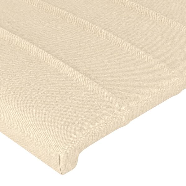 vidaXL Kopfteil Creme 100x5x118/128 cm Stoff