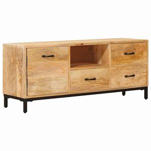 vidaXL TV-St&auml;nder Braun 110 x 30 x 46 cm Massivholz Mango