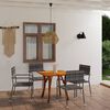 vidaXL 5-tlg. Garten-Essgruppe Anthrazit