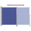 vidaXL Ausziehbare Seitenmarkise 160x300 cm Blau